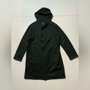 GGD Made In Japan Shibuya Tokyo Black Button Hooded Knit Cardigan Sweater